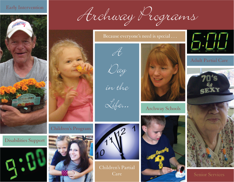 Archway Programs, Day in the Life brochure cover